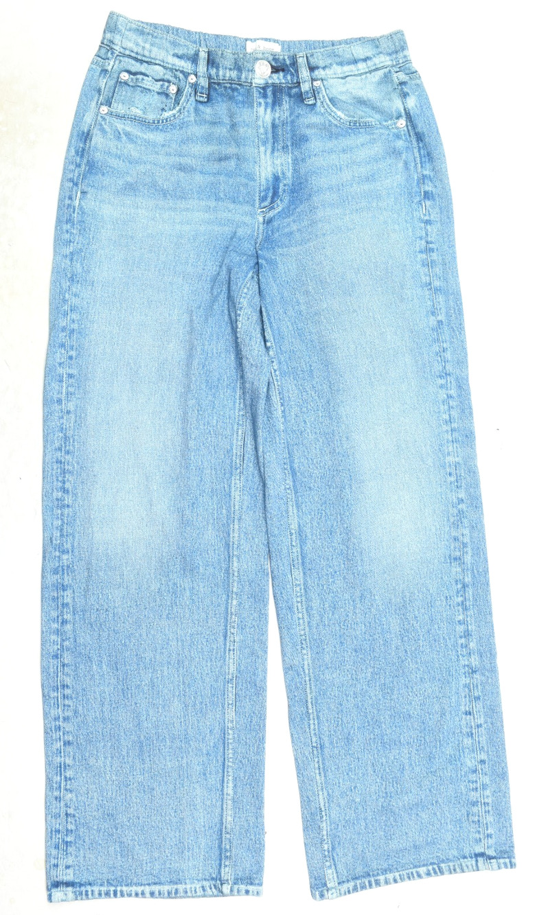 rag & bone Miramar Wide Leg Sweatpant Jeans Womens Small Blue Stretch Pull-On